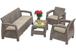 Zestaw wypoczynkowy CORFU SET MAX 5-osobowy - cappuccino