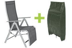 Zestaw: leżak aluminiowy LAGUNA 7 pozycji + pokrowiec