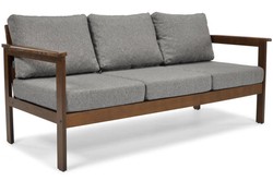 Sofa 3-osobowa ogrodowa BELLA - brąz/grafit
