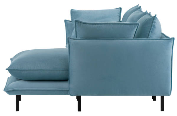 Duża sofa narożna do pokoju dziennego - błękitny