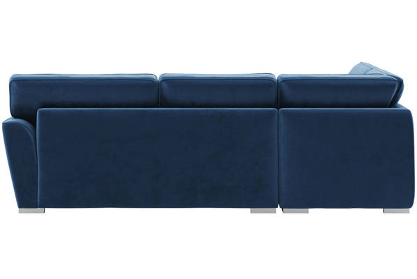 Duży narożnik lewy kanapa narożna - niebieski