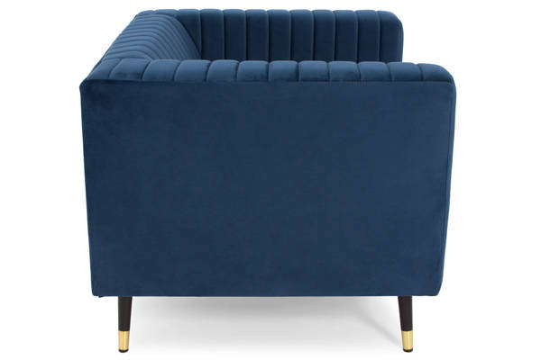 Fotel tapicerowany OXFORD - ciemnoniebieski