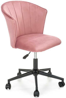 Fotel welurowy różowy PASCO 