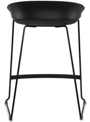 Krzesło barowe stołek do wyspy kuchennej NICEA - czarny