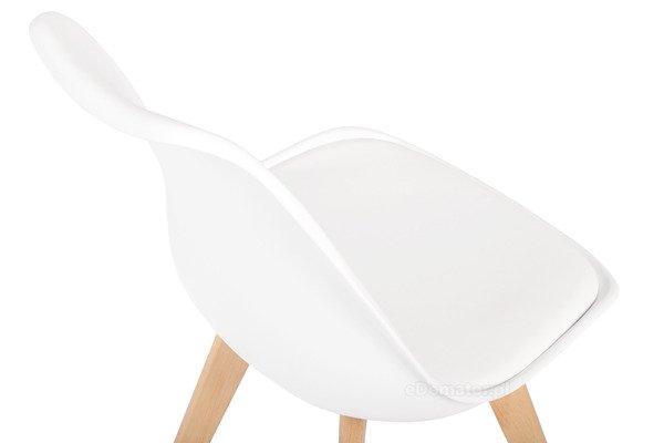 Krzesło do jadalni DSW DAW Eames BOLONIA - białe z poduszką