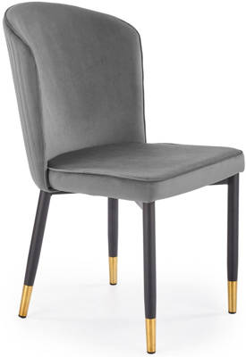 Krzesło do salonu ze złotymi nóżkami - szary 