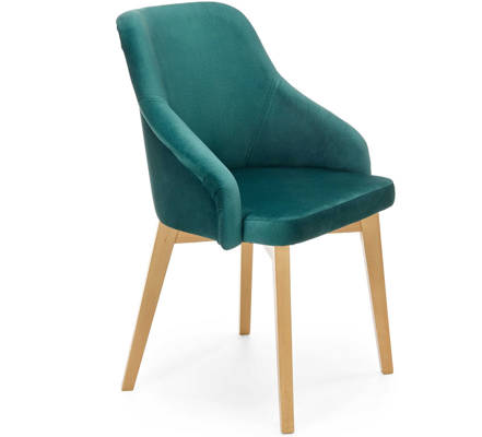 Krzesło na drewnianych nogach TOLEDO 2 - ciemny zielony