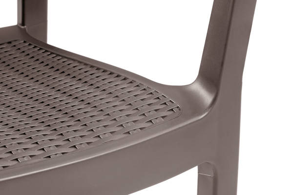 Krzesło ogrodowe fotelowe BELLA - cappuccino