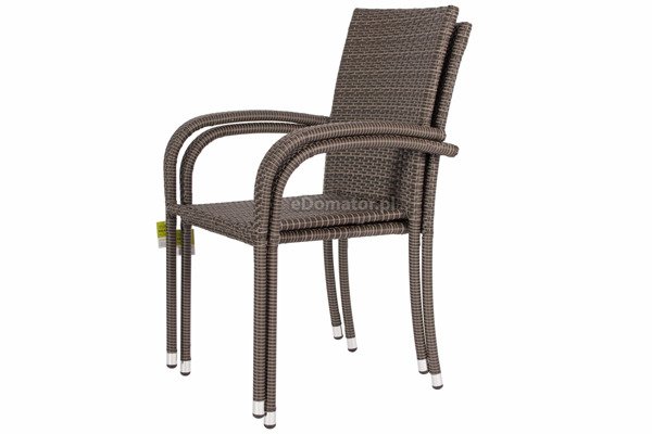Krzesło ogrodowe z technorattanu MALAGA - brązowe