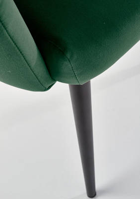 Krzesło tapicerowane typ muszelka  - ciemnozielony