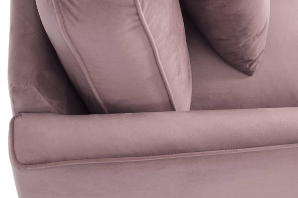Nowoczesny fotel z poduszką LIVERPOOL- pudrowy róż