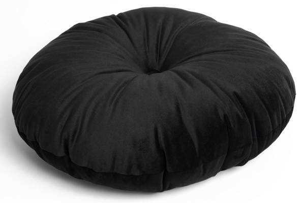 Okrągła poduszka OLIWIA 45 cm - czarna