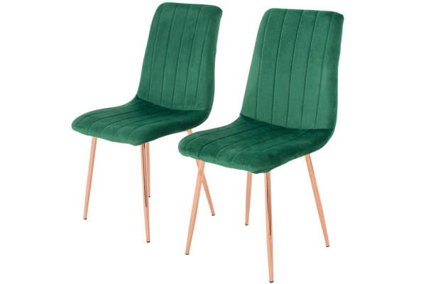 Stół BALTIMORE i 8 krzeseł SOFIA - komplet do jadalni - szary + zielony