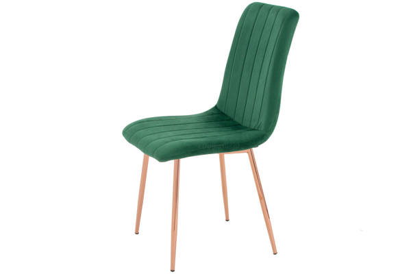 Stół PORTLAND (200/160x90) i 6 krzeseł SOFIA - komplet do jadalni - brąz + zielony