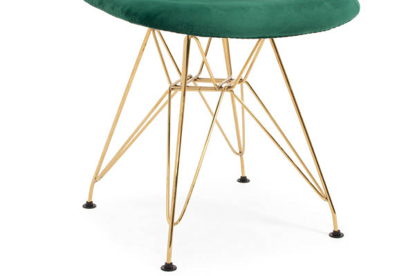 Stół PORTLAND (200/160x90) i 8 krzeseł VIOLET - zestaw mebli do jadalni - brązowo-zielony