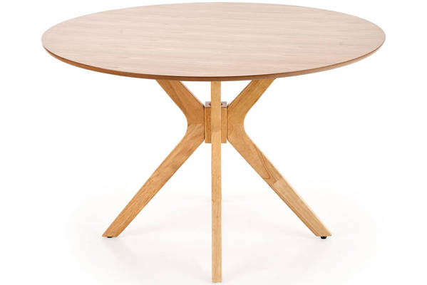 Stół okrągły 120 cm drewno - dąb naturalny 