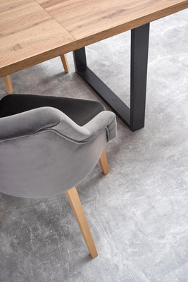 Welurowe krzesło tapicerowane do kuchni TOLEDO 2 - szary