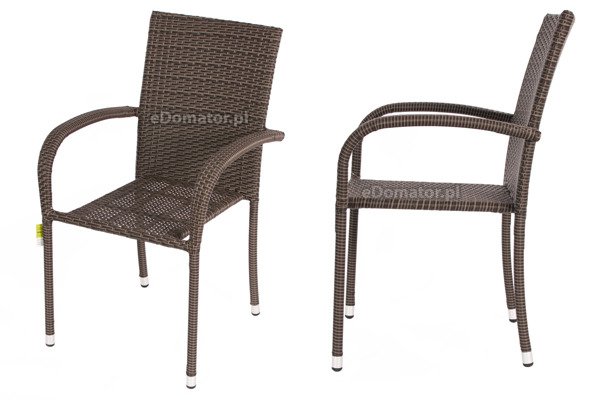 Zestaw z technorattanu MALAGA stół 180 cm i 8 krzeseł - brązowy
