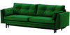 Sofa pikowana z pojemnikiem na pościel - zielona